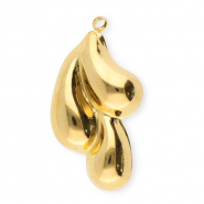 Colgantes Acero Inox gotas Dorado