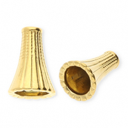 Fornituras acero inox termminal cono 11mm Dorado