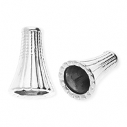 Fornituras acero inox termminal cono 11mm Plateado