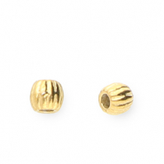 Abalorios acero inox 3mm Dorado