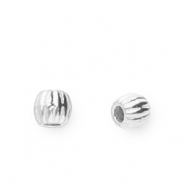 Abalorios acero inox 3mm Plateado