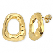 Pendientes Acero Inox trapecio Dorado