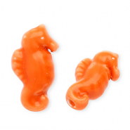 Abalorios de cerámica caballito de mar Naranja oscuro
