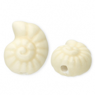 Abalorios de cerámica concha Blanco
