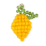 BY31&reg; Colgantes de abalorios de cristal lim&oacute;n Amarillo c&aacute;lido-verde