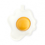 Colgantes llamativos huevo frito Blanco-amarillo c&aacute;lido