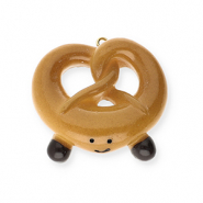 Colgantes llamativos pretzel Marr&oacute;n-marr&oacute;n oscuro