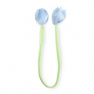 Colgantes llamativos tulip&aacute;n brillante Verde claro-azul claro