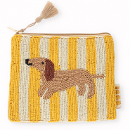 BY31® Neceser perrito salchicha Blancuzco-amarillo-marrón-dorado