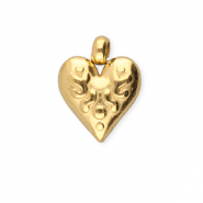BY31® Colgantes Acero Inox corazón Dorado