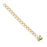 BY31® Fornituras Acero inox extención set de cadena cangrejo Dorado
