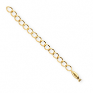 BY31® Fornituras Acero inox extención set de cadena pez Dorado