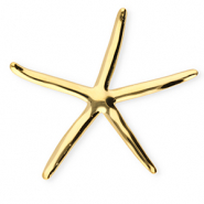 Broches llamativos in acero inox estrella de mar Dorado
