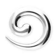 Broches llamativos in acero inox espiral Plateado