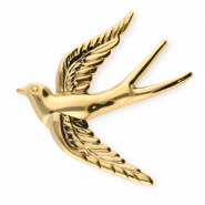 Broches llamativos in acero inox golondrina Dorado