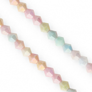 Abalorios faceteados bicono 6mm Pastel multicolor-cubierta AB