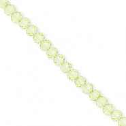 Abalorios faceteados disco 4x3mm Verde claro