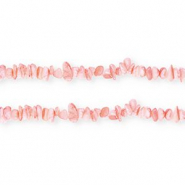 Abalorios conchas chips Rosa