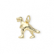 Metal TQ latón colgante dinosaurio Dorado