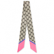 Bandana Pa&ntilde;uelo con "G" patr&oacute;n Rosa-greige-marr&oacute;n oscuro