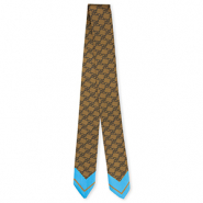 Bandana Pa&ntilde;uelo con "F" patr&oacute;n Azul-cobre-marr&oacute;n