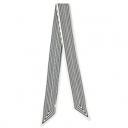 Bandana Pa&ntilde;uelo con l&iacute;nea continua Blanco-negro