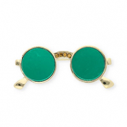 Broches gafas de sol con strass Dorado-verde