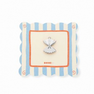 BY31&reg; Colgantes de lat&oacute;n Eco-brass pasta farfalle Plateado