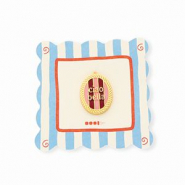 BY31® Colgantes de latón Eco-brass con esmalte óvalo Ciao bella"" Dorado-rosa claro-rojo