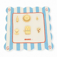 BY31® Colgantes de latón Eco-brass pack ahorro (6 pieza) Dorado-rojo