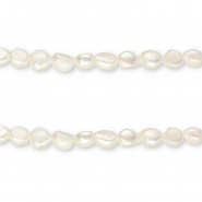 TQ Perlas de agua dulce nugget redondos 8-9mm Blanco natural