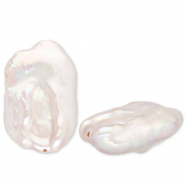 TQ Perlas de agua dulce rect&aacute;ngulo Blanco natural