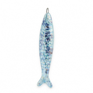 Colgantes de cerámica griega DQ® sardina Azul