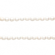 TQ Perlas de agua dulce grano de arroz 7x5 mm Blanco natural