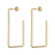 Pendientes Acero Inox rectángulo Dorado