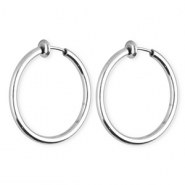 Pendientes Acero Inox criollas clip Plateado