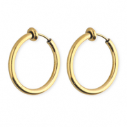 Pendientes Acero Inox criollas clip Dorado