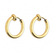 Pendientes Acero Inox criollas clip Dorado