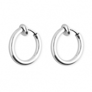 Pendientes Acero Inox criollas clip Plateado