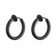 Pendientes Acero Inox criollas clip Negro
