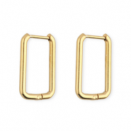 Pendientes Acero Inox criollas rectángulo Dorado