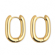 Pendientes Acero Inox criollas óvalo Dorado