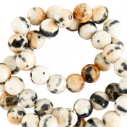 Piedras naturales 6mm  redondo Beige-negro