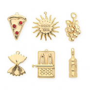 BY31&reg; Colgantes de lat&oacute;n Eco-brass pack ahorro (6 pieza) Dorado-rojo