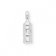 BY31&reg; Colgantes de lat&oacute;n Eco-brass botella de vino Plateado