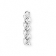 BY31&reg; Colgantes de lat&oacute;n Eco-brass pasta fusilli Plateado