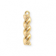 BY31&reg; Colgantes de lat&oacute;n Eco-brass pasta fusilli Dorado