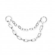 BY31&reg; Colgantes / entrepieza doble capa de acero inox Plateado