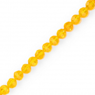 Abalorios faceteados redondos 6 mm Naranja