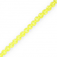 Abalorios faceteados redondos 6 mm Amarillo